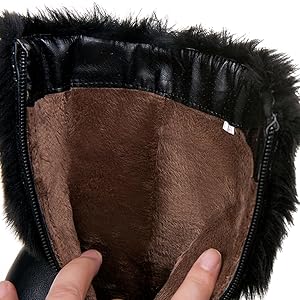 Amazon.com | Makmeoyw Women's Fur Lined Christmas Ankle